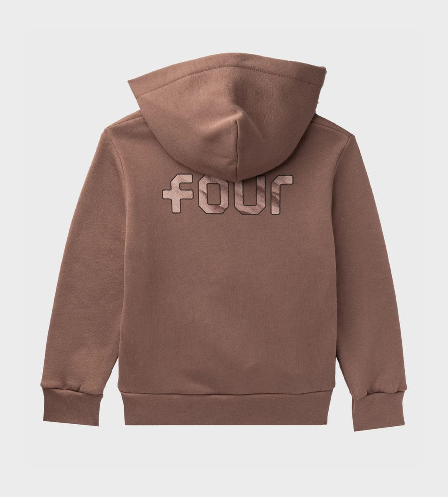 Kids Outline Logo Hoodie Coffee Quartz