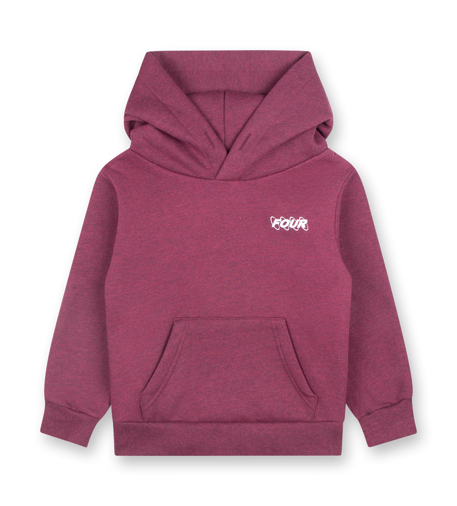 Kids Circles Logo Hoodie Red Melange