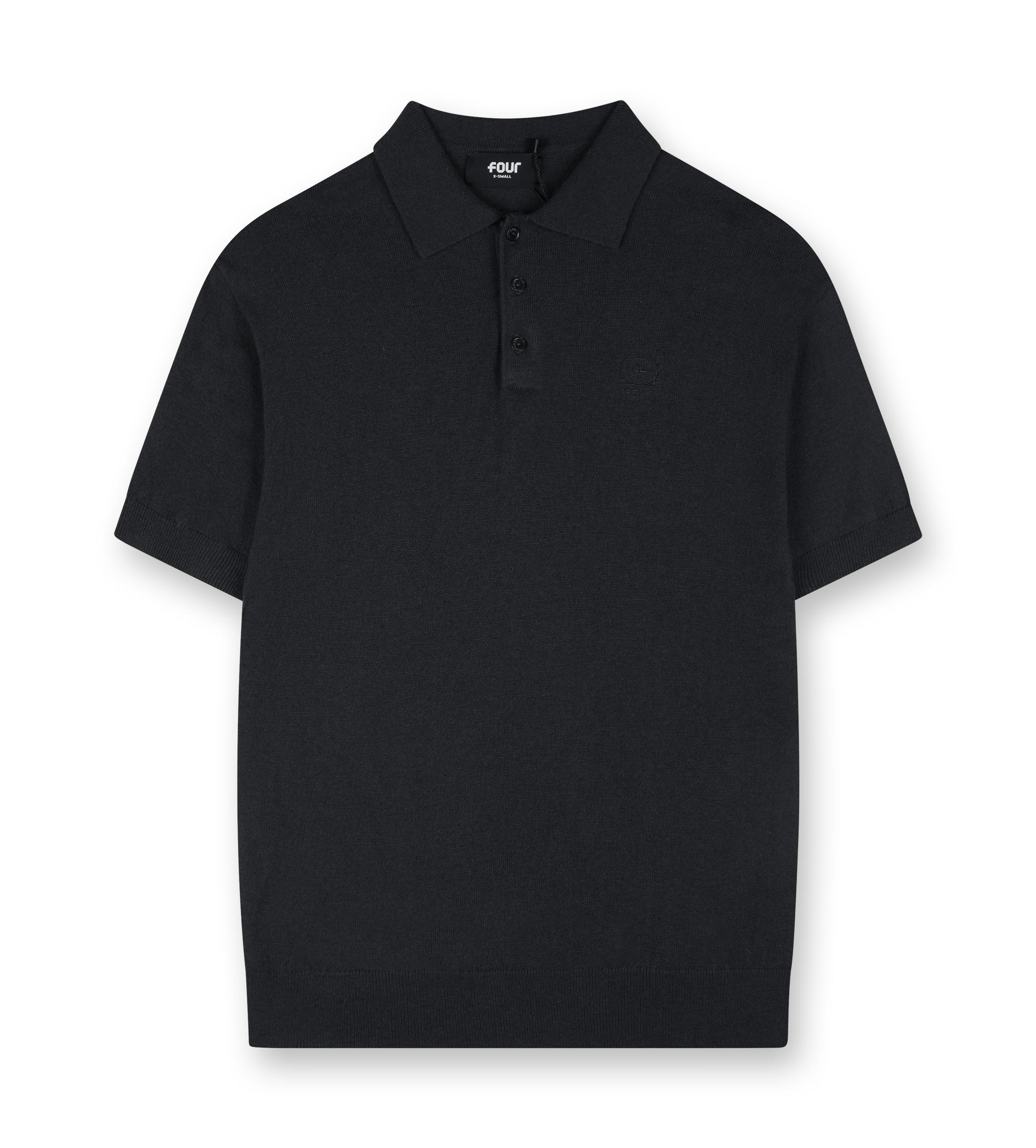 Knitted Polo Dark Grey