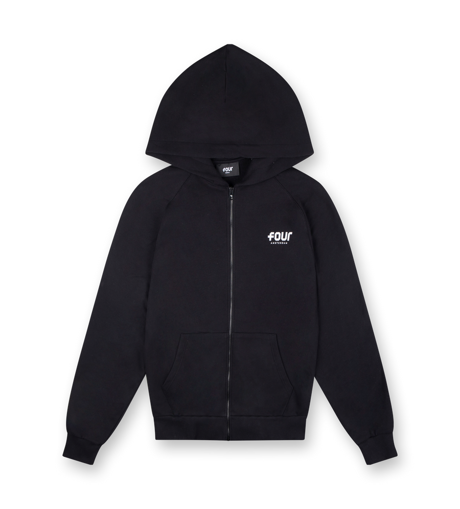 Graphic Tour Zip-Up Vest Black