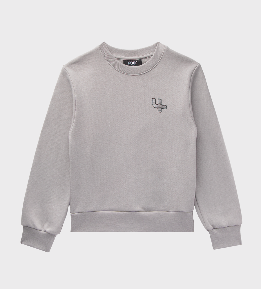 Kids Outline Logo Crewneck Limestone