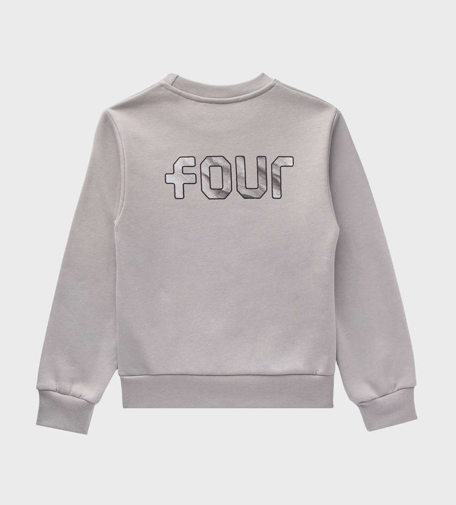 Kids Outline Logo Crewneck Limestone