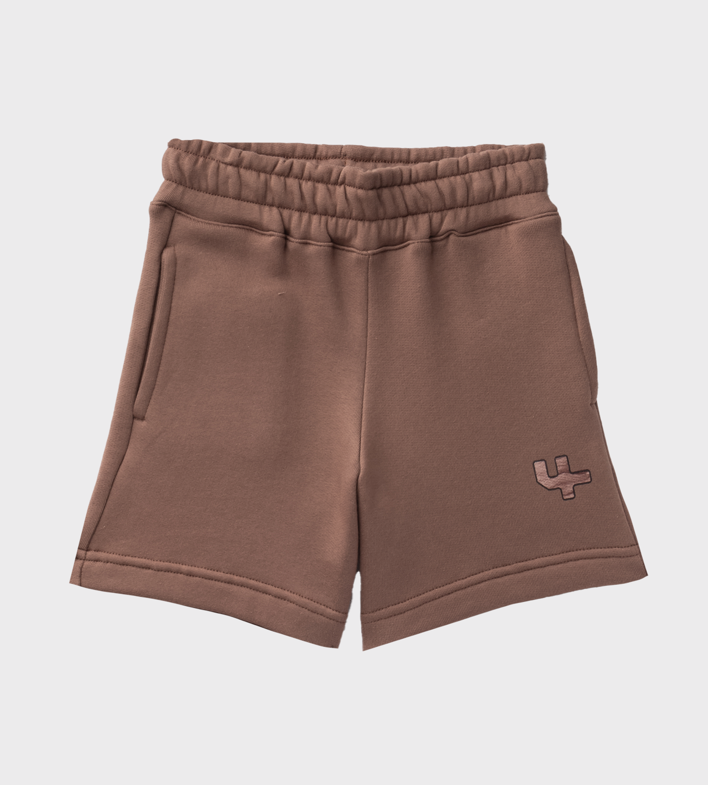 Kids Outline Logo Shorts Coffee Quartz