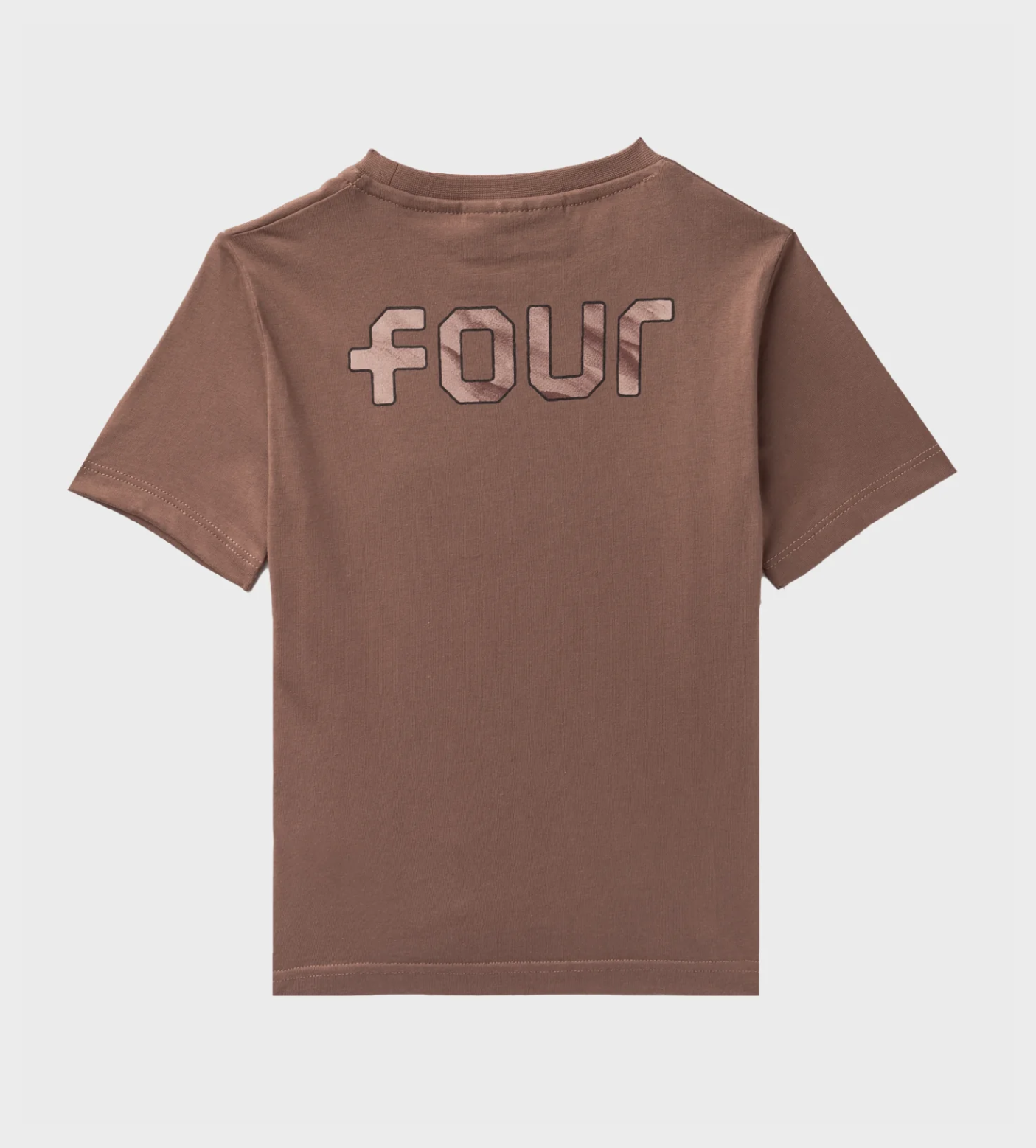 Kids Outline Logo T-shirt Coffee Quartz