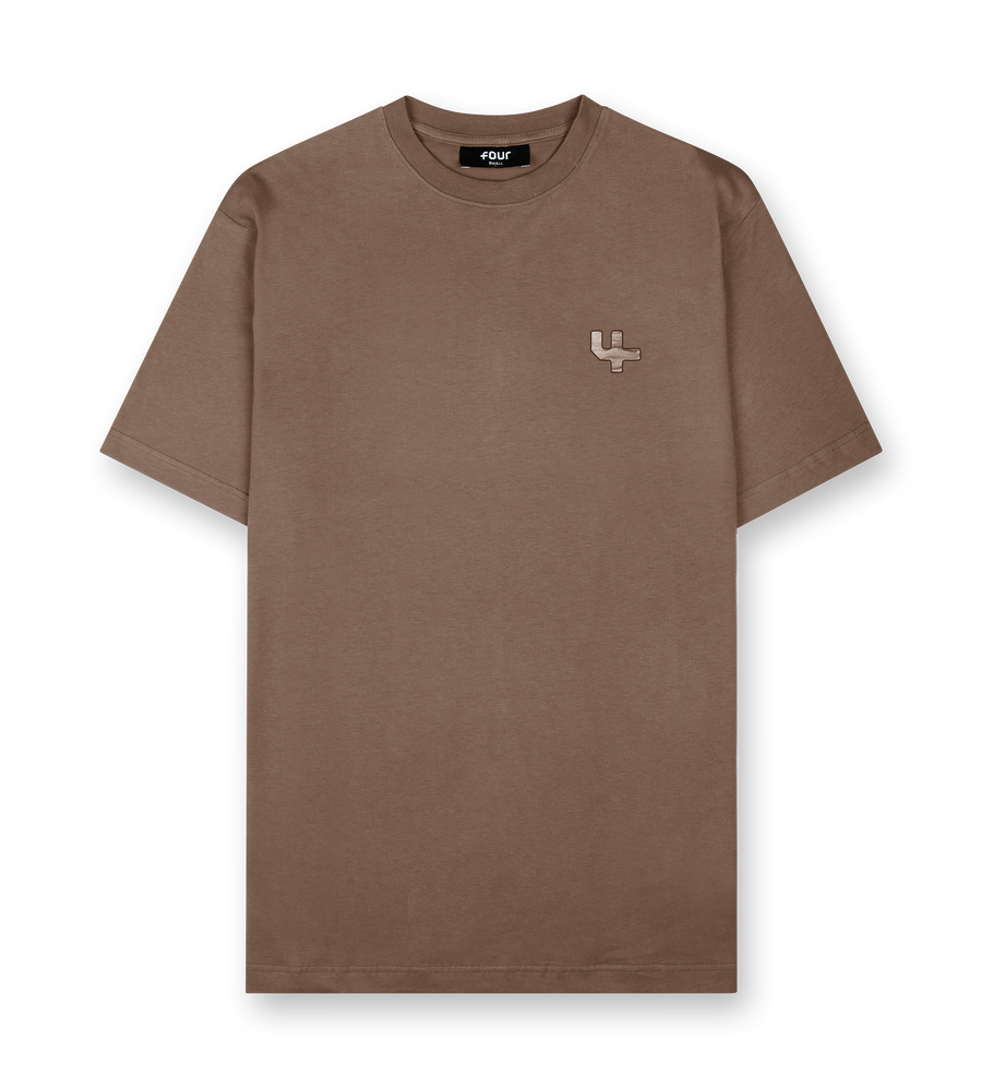 Outline Logo T-shirt Coffee Quartz