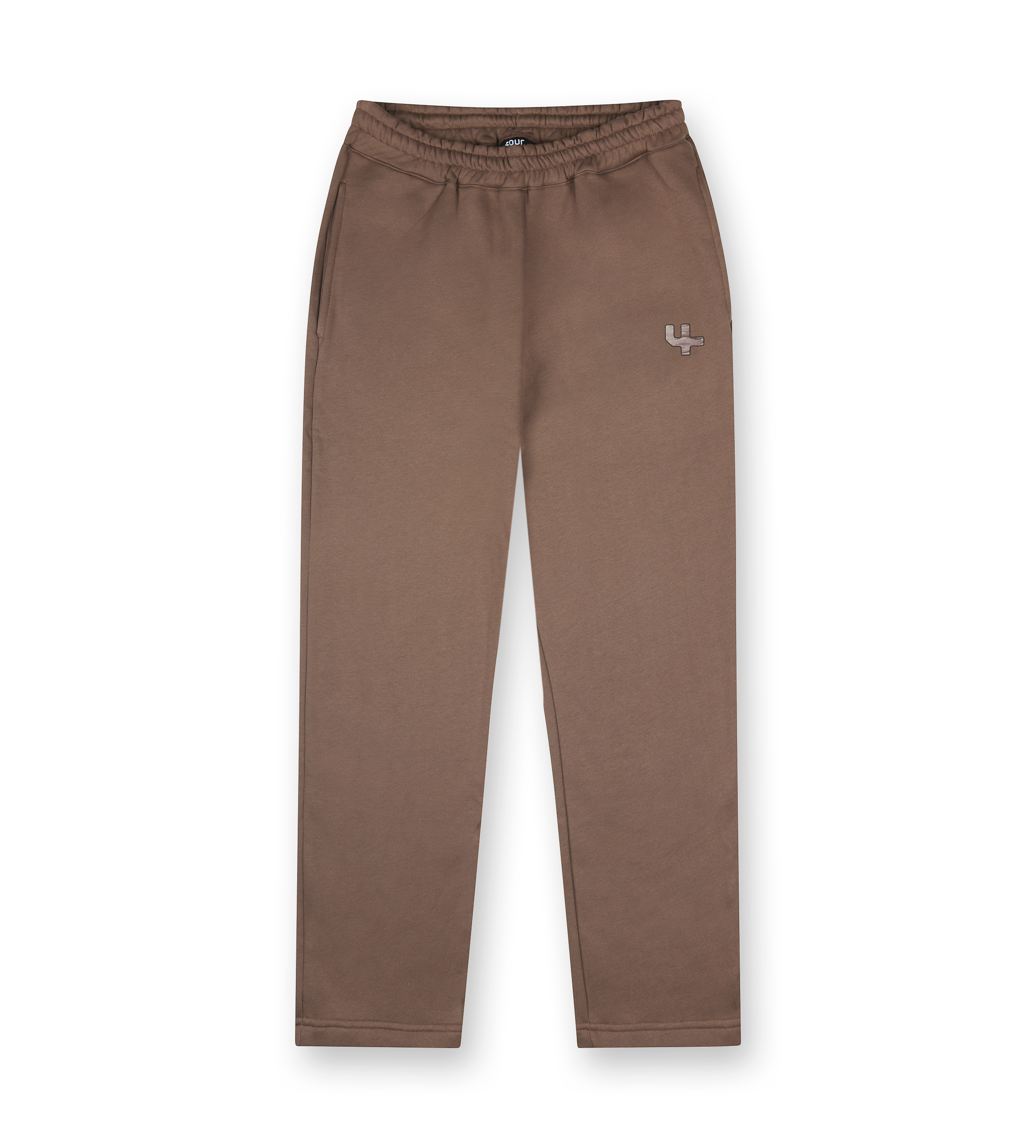 Outline Logo Straight Leg Pants Coffee Quartz