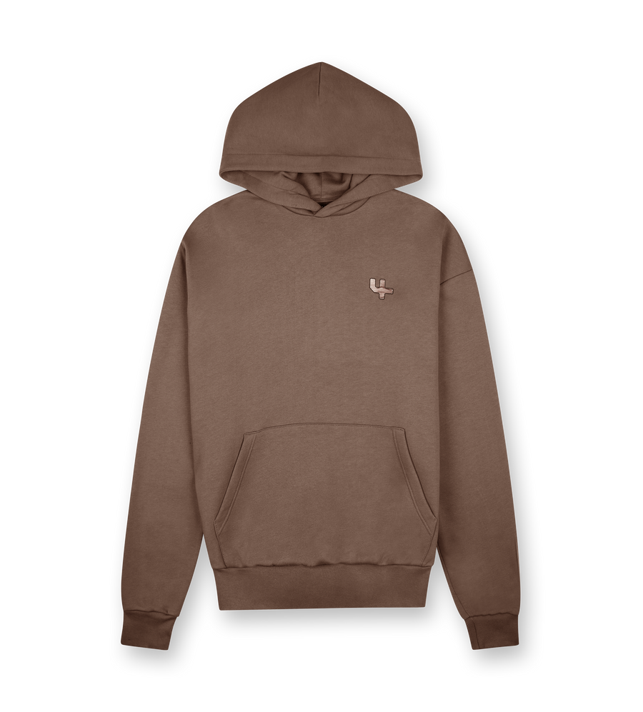 Outline Logo Hoodie Coffee Quartz