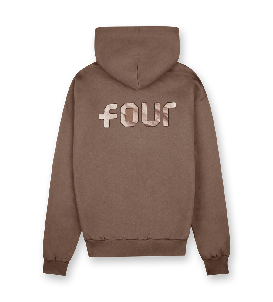 Outline Logo Hoodie Coffee Quartz