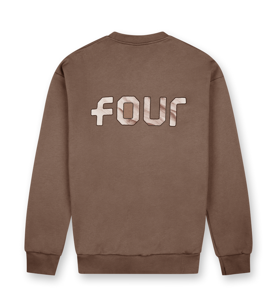 Outline Logo Crewneck Coffee Quartz