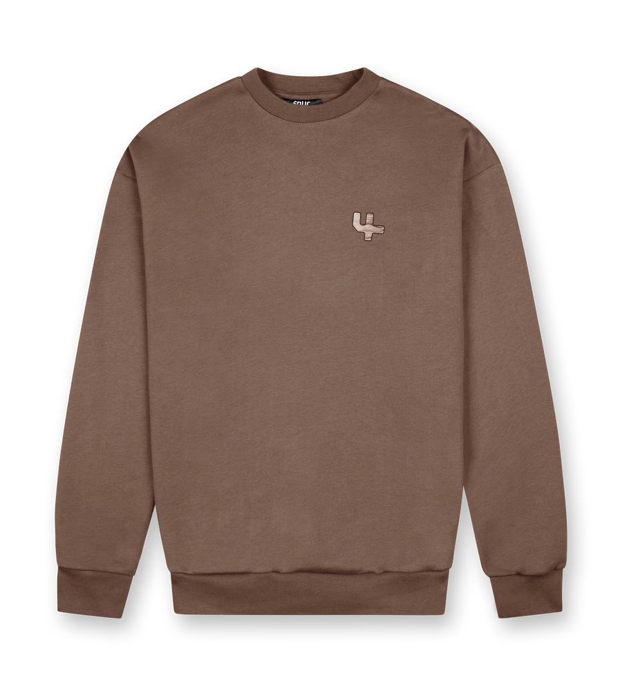 Outline Logo Crewneck Coffee Quartz