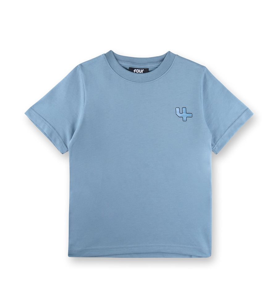 Kids Outline Logo T-shirt Celeste