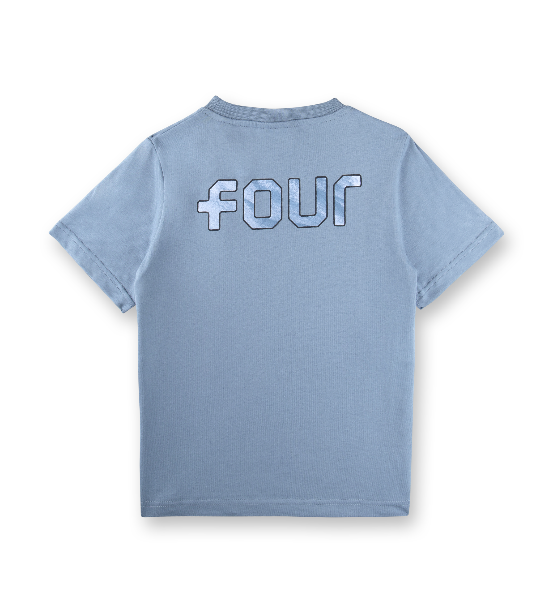 Kids Outline Logo T-shirt Celeste