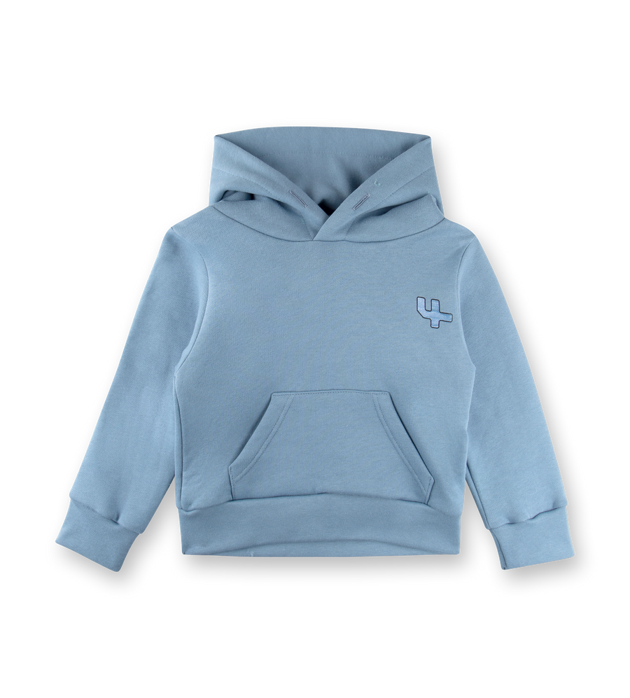 Kids Outline Logo Hoodie Celeste