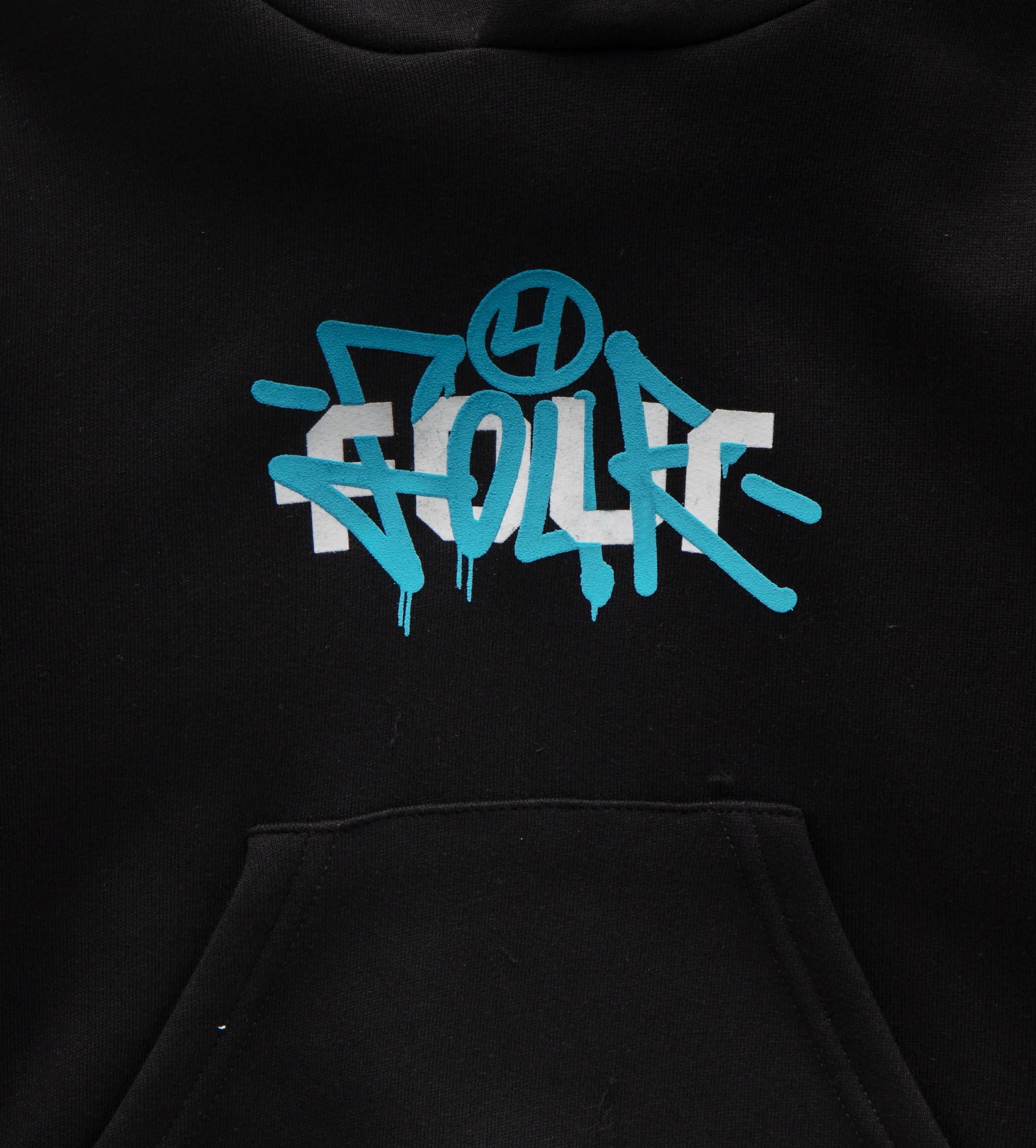 Kids Graffiti Hoodie Black