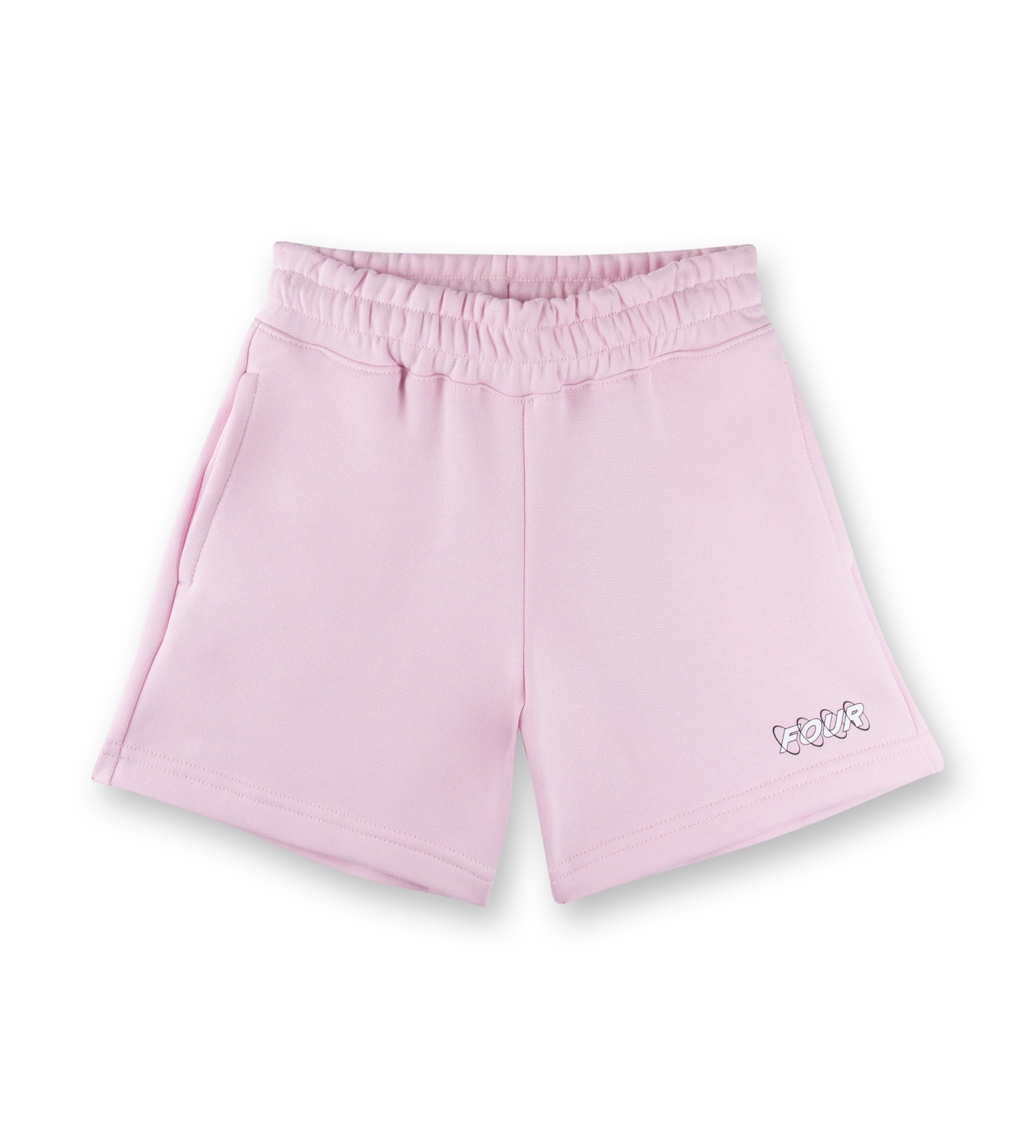 Kids Circles Logo Shorts Soft Pink