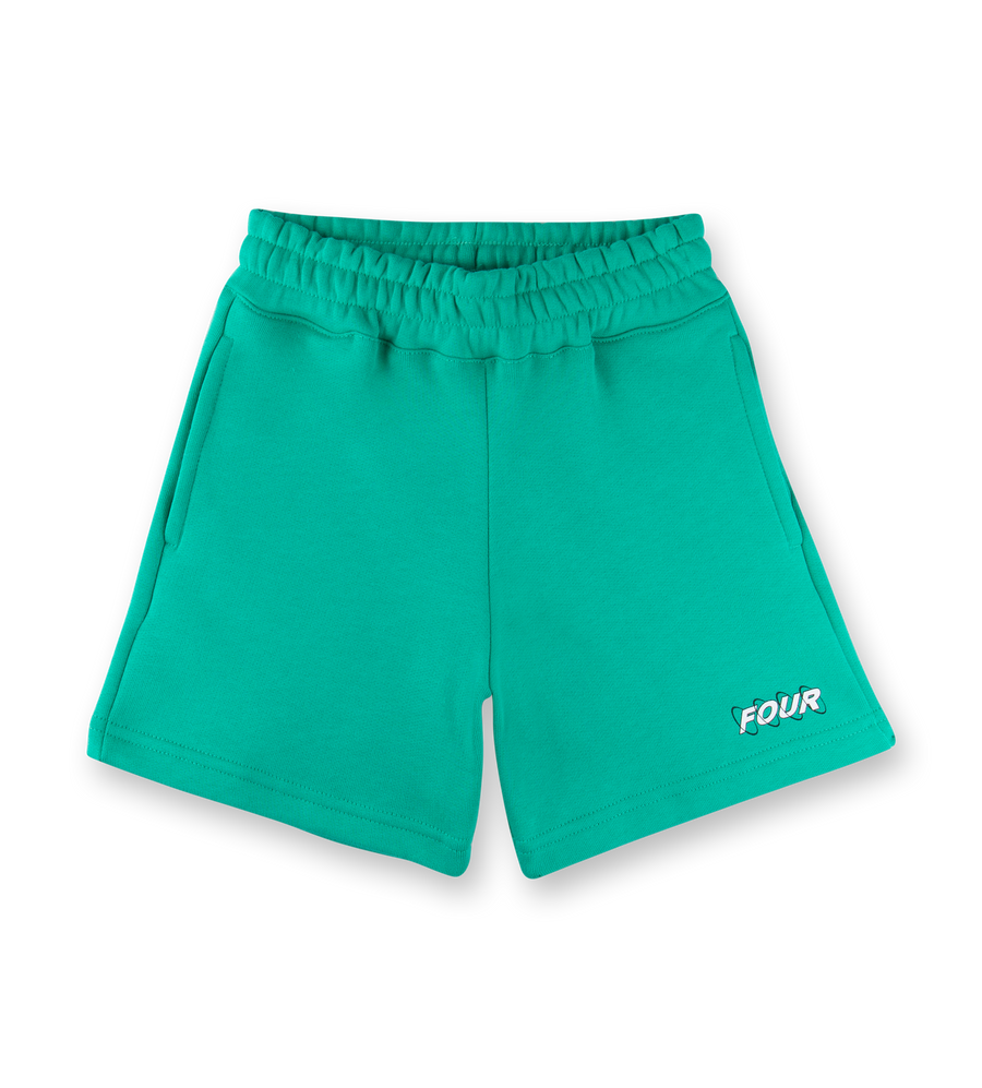 Kids Circles Logo Shorts Vivid Green